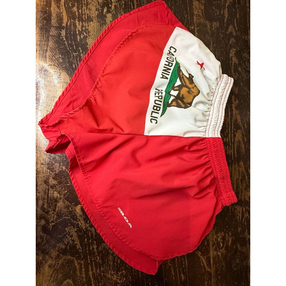 BOA USA California Republic Running Shorts Red Size M